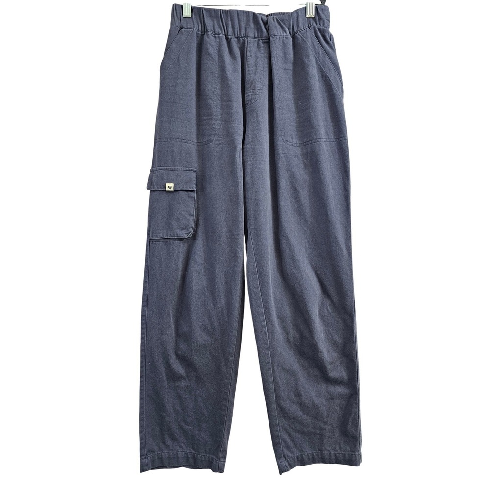 Liv Outdoor Cargo Pants Womens Large Gray Solid Cotton Lyocell Elastic Waist EUC